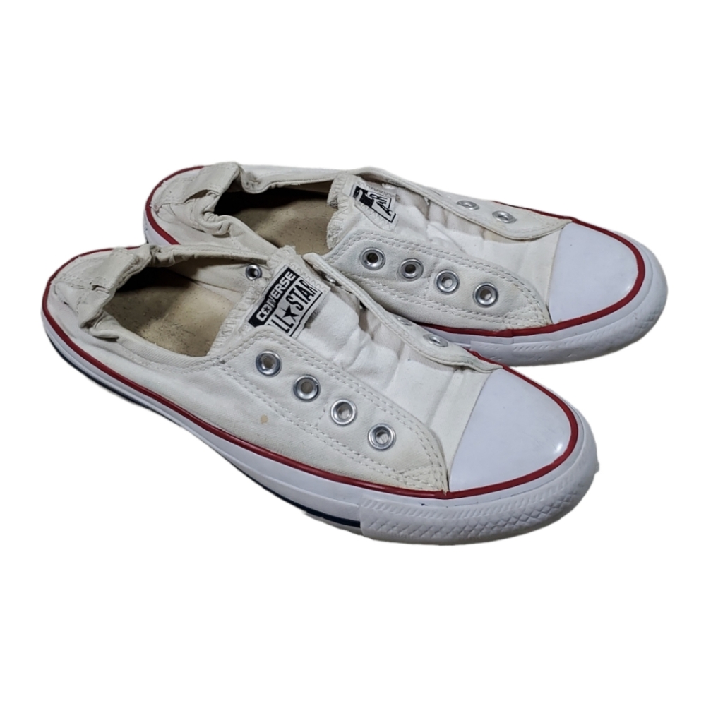 White slip on converse